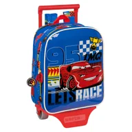 Plecaki szkolne i tornistry - Plecak szkolny na kółkach Cars Race ready niebieski 22 x 27 x 10 cm - miniaturka - grafika 1