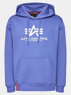 Alpha Industries Bluza Basic 178312 Fioletowy Regular Fit - Bluzy męskie - miniaturka - grafika 1