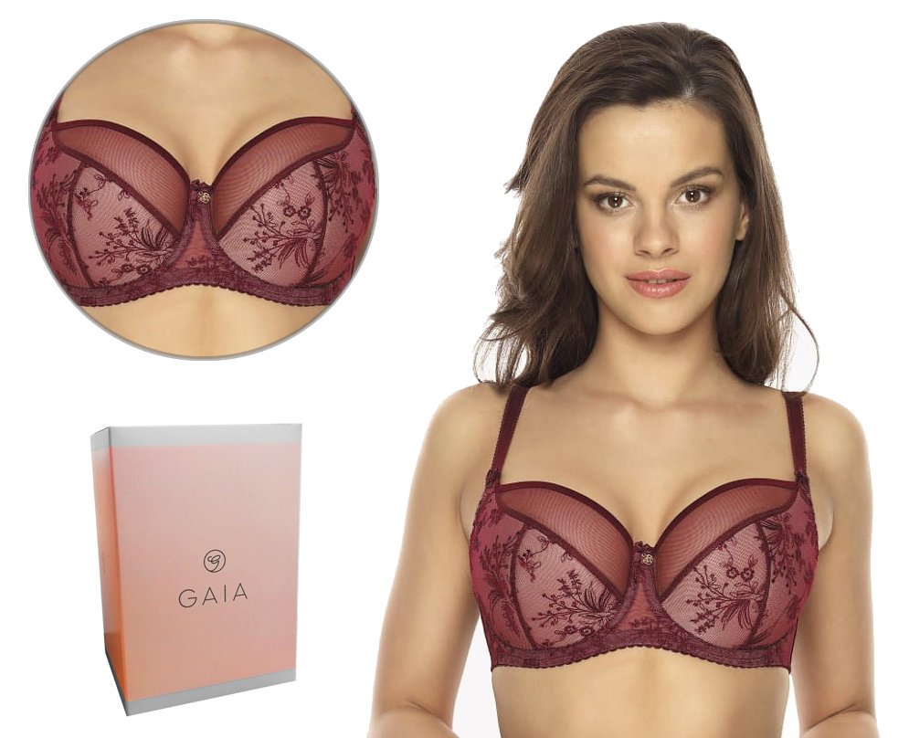 Biustonosz Semi Soft Gaia 1037 Joy, Bordowy, 80B