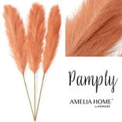 Sztuczne kwiaty - Sztuczny kwiat PAMPLY kolor koralowy ameliahome - PAMPAS/AH/PAMPLY/PEACH/110CM/3PCS - miniaturka - grafika 1