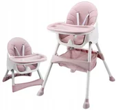 Krzesełka do karmienia - Krzesełko Do Karmienia 2W1 Dla Dzieci Składane Stolik Tacka Fotelik Kosz - miniaturka - grafika 1