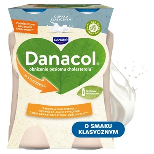 Danacol Jogurt pitny o smaku klasycznym 400 g (4 x 100 g) - Kefiry, jogurty, maślanki - miniaturka - grafika 1