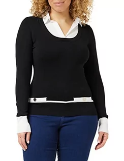 Swetry damskie - Morgan sweter damski, czarny, L - grafika 1