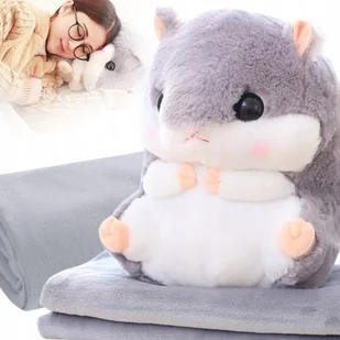 CHOMIK Z KOCYKIEM DUŻA MASKOTKA PODUSZKA KOC 4W1 PRZYTULANKA MUFKA ZESTAW - Maskotki i pluszaki CHOMIK Z KOCYKIEM DUŻA MASKOTKA PODUSZKA KOC 4W1 PRZYTULANKA MUFKA ZESTAW - Maskotki i pluszaki - miniaturka - grafika 1