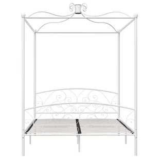 Lumarko Rama łóżka z baldachimem, biała, metalowa, 160 x 200 cm - Łóżka Lumarko Rama łóżka z baldachimem, biała, metalowa, 160 x 200 cm - Łóżka - miniaturka - grafika 4