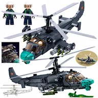 Klocki - KLOCKI HELIKOPTER ROSYJSKI K52S ŚMIGŁOWIEC SZTURMOWY Alligator + 2 FIGURKI - miniaturka - grafika 1