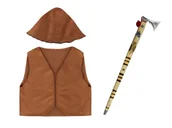 Stroje karnawałowe - ZESTAW PASTUSZEK BRĄZOWY 116-128 3el - miniaturka - grafika 1