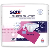 Bielizna lecznicza - Seni Super Quatro, pieluchomajtki, XXL, 160-210 cm, 10 sztuk - miniaturka - grafika 1