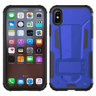 Zizo Hybrid Transformer Cover Pancerne etui iPhone X z podstawką (Blue/Black) - Etui i futerały do telefonów - miniaturka - grafika 3