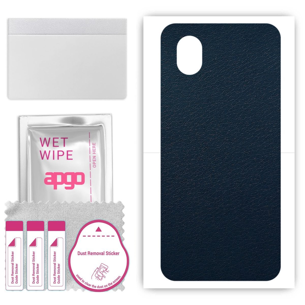 Folia naklejka skórka strukturalna na TYŁ do TCL 201 - Skóra Granatowa - apgo SKINS