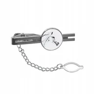 Spinki do mankietów i krawatów - Koń Czeski warmblood Spinka do krawata łańcuszek - miniaturka - grafika 1