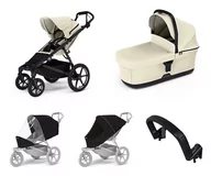 Wózki dziecięce - Wózek miejski Thule Urban Glide 4-wheel Soft beige + Bassinet Soft beige SET 5in1 - miniaturka - grafika 1