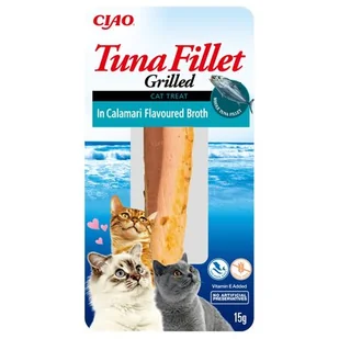 INABA - CAT przysmak dla kota tuńczyk w bulionie o smaku kalmarów 15g - Przysmaki dla kotów - miniaturka - grafika 1