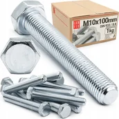Śruby i nakrętki - Śruba M10x100 sześciokątna na klucz ocynk ocynk DIN 933 kl.8.8 1kg - miniaturka - grafika 1