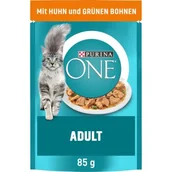 Mokra karma dla kotów - Purina ONE Adult 26 × 85 g Z dużą zawartością kurczaka i fasolki szparagowej - miniaturka - grafika 1