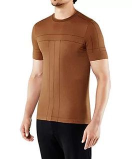 Koszulki męskie - Falke męski T-shirt Basic T-Shirt włókna funkcyjne, 1 opakowanie, brązowy (Ochre 5057), rozmiar: L 37080 - grafika 1