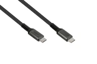 Kable USB - GoodConnections Kabel połączeniowy USB-C 2.0 (ST-ST) 2m kurtka tekstylna 240W antracyt - miniaturka - grafika 1