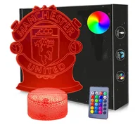 Lampy stojące - Lampka Nocna Manchester United 3D Led Usb / Baterie + Pilot Rgb - miniaturka - grafika 1