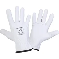Rękawice robocze - Rękawice ze skóry koziej białe L271009P "9" CE LAHTI PRO - miniaturka - grafika 1