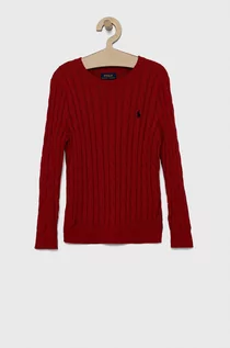 Swetry damskie - Ralph Lauren Polo Polo Sweter bawełniany dziecięcy kolor czerwony - grafika 1