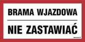 Akcesoria BHP - Brama Wjazdowa Nie Zastawiać Płyta Sztywna 200X100 Signproject Nc041_200X100_Pn 5904937405967 - miniaturka - grafika 1