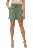 Spodenki damskie - VERO MODA ZIELONE SZORTY Z WIĄZANIEM I KIESZENIAMI NA LATO 34 J9A - miniaturka - grafika 1