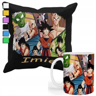 Gadżety dla niej i dla niego - ZESTAW KUBEK + PODUSZKA Z POSZEWKĄ- PREZENT DLA FANA DRAGONBALL ANIME+ IMIĘ - miniaturka - grafika 1