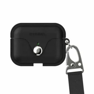 Diesel Etui Leather Case Apple AirPods Pro, czarne - Akcesoria do słuchawek - miniaturka - grafika 1