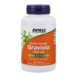 Now Foods NOW Double Strength Graviola 1000mg 90tabs - Witaminy i minerały - miniaturka - grafika 1