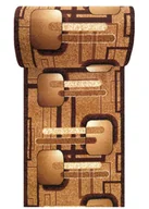 Wycieraczki - Brązowy nowoczesny chodnik na metry W9-W82 - miniaturka - grafika 1