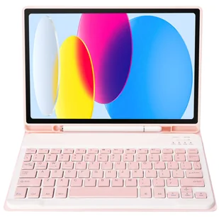 Etui ochronne z klawiatura bezprzewodowa Alogy Keyboard Case z miejscem na rysik do Apple iPad 10.9 2022 Różowe + Szkło - Części i akcesoria do laptopów - miniaturka - grafika 9