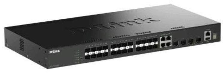 Switch D-Link DGS-1530-28SC Smart Managed Gigabit Stack Switch 4x 10G 20x 1Gbit/s Fiber SFP 4x 1G SFP/RJ45 Combo Ports 4x 10Gbit/s Fiber DGS-1530-28SC/E