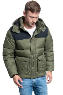 Męska Kurtka Zimowa Lee Puffer Jacket Olive Green L86Nsznx-M - Kurtki męskie - miniaturka - grafika 1
