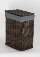 Kosze wiklinowe - CORSAN - Kosz wiklinowy na pranie WENGE z szarą wyściółką 45x29x56 cm 169B - miniaturka - grafika 1