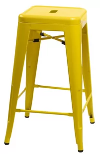D2.Design Stołek barowy Paris 66cm żółty inspirowany Tolix 41419 - Taborety i hokery - miniaturka - grafika 1