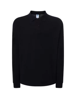 Koszulka polo medyczna męska czarna rękaw długi XL - Odzież medyczna - miniaturka - grafika 1