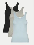 Koszulki i topy damskie - Calvin Klein Underwear Komplet 3 topów LV00QS7493 Kolorowy Regular Fit - miniaturka - grafika 1