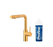 Baterie kuchenne - KFA Armatura DUERO PURE BASIC PULL-OUT 6623-113-31 Złoty Stal nierdzewna - miniaturka - grafika 1