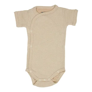Body kopertowe niemowlęce krótki rękaw bawełniane beżowe Ciumbelle Ivory rozm. 74 - ubranko - Body dla niemowląt - miniaturka - grafika 1