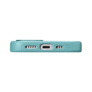 iCarer Litchi Premium Leather Case skórzane etui iPhone 14 magnetyczne z MagSafe zielony (WMI14220709-GN) - Etui i futerały do telefonów - miniaturka - grafika 4