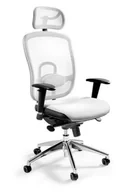 Fotele i krzesła biurowe - Fotel biurowy, ergonomiczny, mikrosiatka, Vip, biały - miniaturka - grafika 1