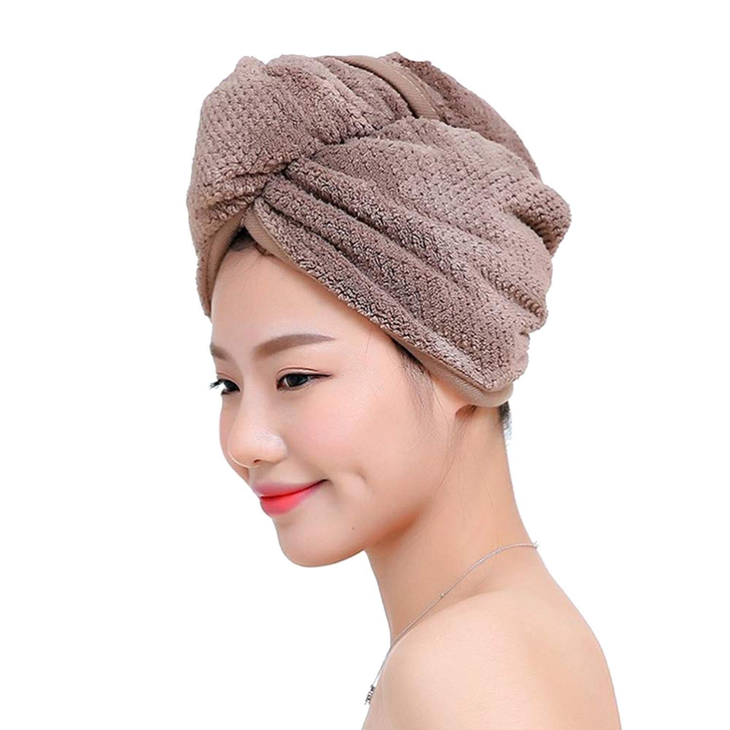 Ręcznik, turban - brązowy
