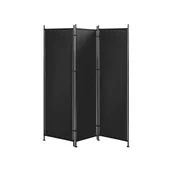 Parawany - 3-panelowy parawan pokojowy 160 x 170 cm czarny NARNI - miniaturka - grafika 1