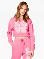 Bluzy damskie - LOVE MOSCHINO Bluza W646102M 4457 Różowy Cropped Fit - miniaturka - grafika 1