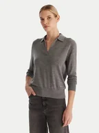 Swetry damskie - Calvin Klein Sweter LV044A305G Szary Regular Fit - miniaturka - grafika 1