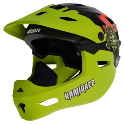Kask KAMIKAZE Ronin Zielony Full Face ( L)