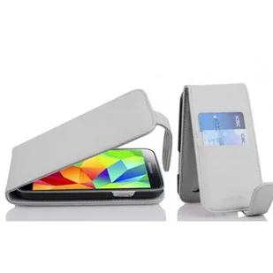 Cadorabo pokrowiec na Samsung Galaxy S5 / S5 NEO pokrowiec w kolorze białym pokrowiec ochronny pokrowiec z klapką pokrowiec na telefon komórkowy pokrowiec z imitacji skóry - Etui i futerały do telefonów - miniaturka - grafika 1