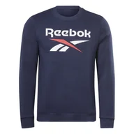 Bluzy męskie - Męska Bluza REEBOK RI FLC BIG LOGO CREW H54795 – Granatowy - miniaturka - grafika 1