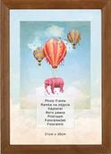 Ramki na zdjęcia - Ramka na zdjęcia 21x30 cm POSTERGALERIA, drewniana, brązowa - miniaturka - grafika 1