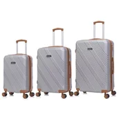 Walizki - Zestaw walizek SEMI LINE T5849-0 Grafitowy - miniaturka - grafika 1